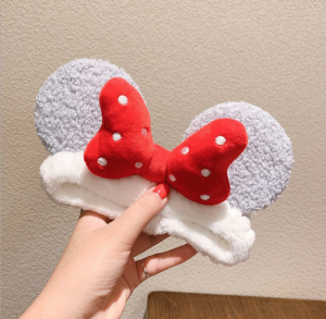 Mickey Mouse Ears Hairband Face Wash MakeUp HeadBand Washable Reusable Elastic Hair Accessories 米老鼠耳朵波点大蝴蝶结发带洗脸化妆发箍