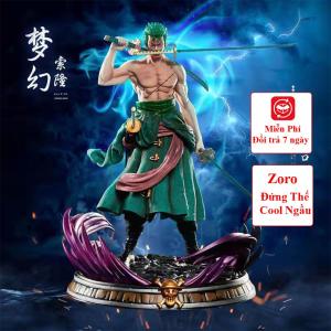 Mô hình One Piece Zoro Asura phát haki bá vương siêu đẹp có 2 đầu thay thế cao 25cm tặng led - ASL Shop mô hình Anime