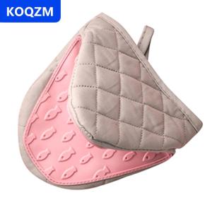 [COD] KOQZM Silicone chống bỏng lò găng tay Găng tay Găng tay potholder nhà bếp Silicone găng tay khay món ăn Bát chủ nướng lò găng tay Clip
