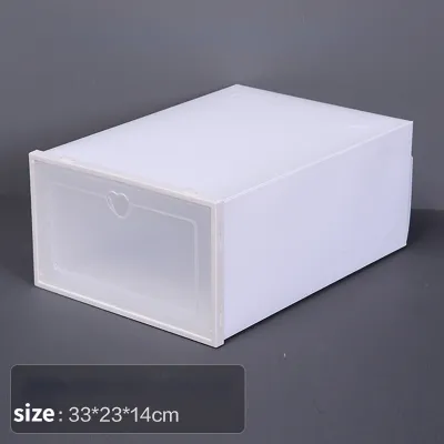 【Fans tone】12Pcs New Style Large Foldable Storage Box Transparent Sneaker Shoe Box Stackable Storage Organizer Shoe Rack Shoe Cabinet