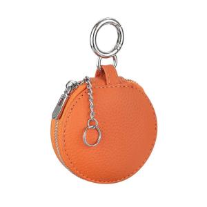 Royal Bagger Genuine Leather Keychain Earphone Bags Mini Creative Coin Purse Mirror Small Cosmetic Bag 2668