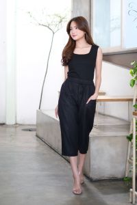 Celana Pendek 7/8 Wanita Katun Linen Premium Celana Wanita Amora Nhm