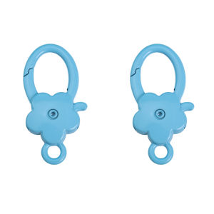 37X18มม. 1ดอกไม้ตะขอสีพ่นอัลลอยชิ้น/ถุงสำหรับอุปกรณ์ทำพวงกุญแจ DIY