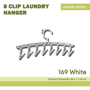 Plastic Empire 8-Clip Laundry Hanger Undergarment Socks Drying Rack Closet Laundry Organizer For Towel Baby Clothes