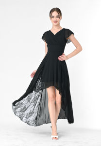 BebeButterfly High-low Dress Black