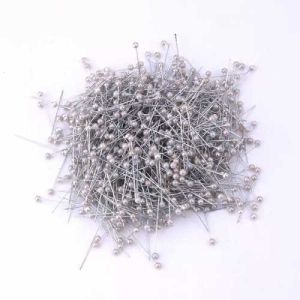 【现货正品】Cloth staple color pearl pin pushpin decoration box staple tailor flow布料大头钉彩色珍珠针图钉装饰盒装短钉裁缝插花DIY衣服厘米别针10.6