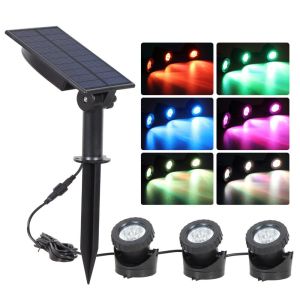 Creative Solar LED Light Underwater Pond Light Waterproof 1/2/3 led Pool light Solar Power Light Submersible Lamps Projector Light Garden