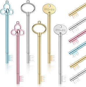 LVYIMAO [คูอง 50%] ปากการูปร่างกุญแจ ปากกาหมึกเจลกุญแจวินเทจ ปากกาใหม่น่ารักปากกาจุดดีสีดำสำหรับอุปกรณ์โรงเรียนสำนักงาน