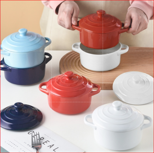 kitchen Needs Ceramic Small Casserole Dish Baking Ramekin with