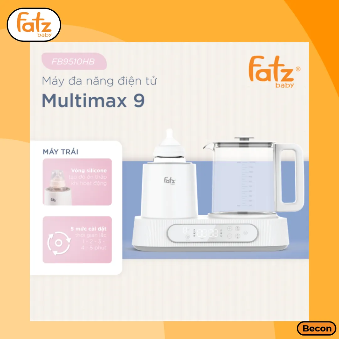 Máy đa năng điện tử Fatz Baby Multimax 9 FB9510HB, lắc sữa/đun & hâm nước pha sữa, dung tích 1200ml:5826