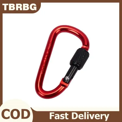 TBRBG Aluminum Alloy Lockable Carabiner Keychain Safety Buckle Clip for Climbing Hiking Outdoor Tool Organizer