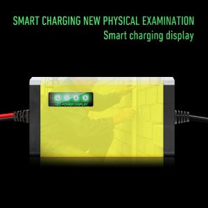 12V Charger with Clip-On – Anti-Reverse Pulse Repair Smart Charging
