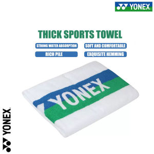 เดิม YONEX AC1204 ผ้าขนหนูกีฬา 100% ผ้าฝ้ายแห้งดูดซับผ้าขนหนูยืนยาว 34 * 82 ซม