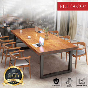 ELITACO 24050mm Height Solid Pine Wood Table Modern Kayu Meja Makan Multipurpose Dining Conference Study Office Multi Purpose *80cm*