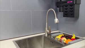 Stainless Steel 360 °   Kitchen Faucet Flexible Swivel Nozzle Sink Cleaning Single Cold Faucet