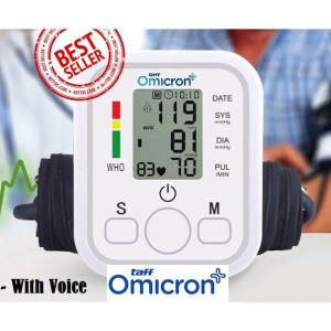 COD TaffOmicron Tensimeter Digital Blood Alat Tensi Darah Otomatis Pengukur Tekanan Darah Tinggi Akurat Electronic Sphygmomanometer BW 3205 Tensi Meter Lengan Portable Digital Elektrik Dengan Suara Monitor LCD Baterai Alat Cek Tensi Mengukur Tekanan Darah