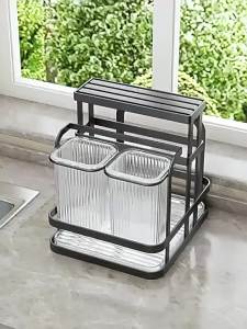 SXH Kitchen rack countertop multifunctional utensil holder integrated and chopstick holder rack chopstick holder cutting board storage rack