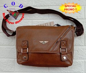 PROMO SPESIAL NC BELI 1 GRATIS 1 Fortune Tas Selempang Kulit slingbag kulit cocok unk pria Gratis Random gantungan kunci mobil/ motor