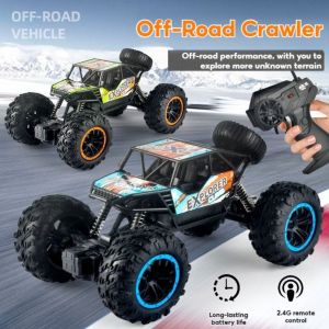 GLOBECART Alloy Plastic 2.4G Alloy RC Car Four-wheel Drive Blue Green Rock Crawler Hobbies Off-Road Vehicle Toys Toy Gift