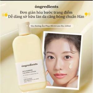 Sữa Dưỡng Ẩm Kem Lót Căng Bóng phục hồi hàng rào bảo vệ da Ongredients Skin Barrier Calming Lotion 220ml + 80ml