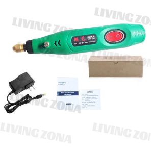 Gerenda listrik Bor Mini 132PCS 12V DC 15000 RPM Mini Drill Electric Engraver Grinder Gerinda Electrik Listrik bor gerinda / Alat Ukir Kayu /Alat