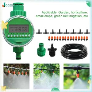 JOCESTYLE เครื่องตั้งเวลารดน้ำอัตโนมัติสำหรับสายยาง จอ LCD สำหรับการรดน้ำสวนและสนามหญ้าอย่างแม่นยำ
