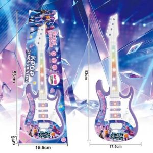 PERPE With Light Kpop Demon Music Microphone Light Guitar Can Play Songs Childrens Toy Microphone Interactive Play Songs Microphone Childrens Gift