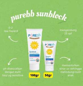 PUREbb SUNBLOCK 100g / pure baby sunblock bayi / lotion bayi / pelindung krim tabir surya