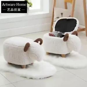 【LDIES】Free shipping Sheep Animal Ottoman Stools Childrens Stool Animal Shape Footrest Stool
