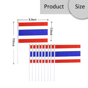 ธงชาติไทย10ชิ้น ธงชาติผ้าร่มธงเสาธงธงชาติ ไทย ไตรรงค์ ไทยธงถือ ธงโบกThailand Flagธงโบก