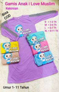 Gamis Anak i Love Muslim Trendy TerBaru