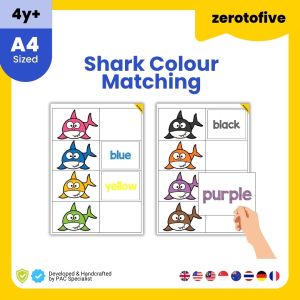 Montessori Toy Toddler Early Learning Busy Bag Book Colour Recognition: Baby Shark Colour Recognition