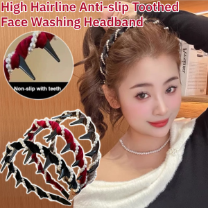 Diamond Wave Headband Diamond High Forehead Toothed Anti-slip Hair Clip Headwear Stylish Hair Accessories for Women