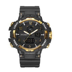 (พร้อมกล่อง/53มม.) ของแท้ 100% DisneyนาฬิกาสำหรับชายMickey 50Mนาฬิกาดิจิตอลกันน้ำกันกระแทกสบายสายของขวัญวันเกิดMK-15240