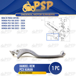 Handel Rem PCX 150 (Kanan) - Handle Tuas Pegangan Lever Rim Depan Honda ADV PCX 150 160 Silver
