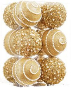 Christmas Ball Xmas Tree Gold Pearl Hanging Ball Ornamentx Home Christmas New Year Party Foam Balls Decorations