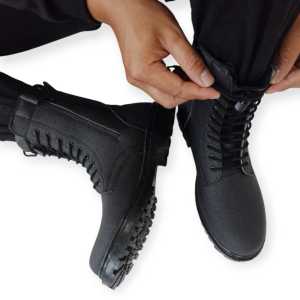 Sepatu PDL TNI Polri Security Kerja Kulit Jeruk Resleting