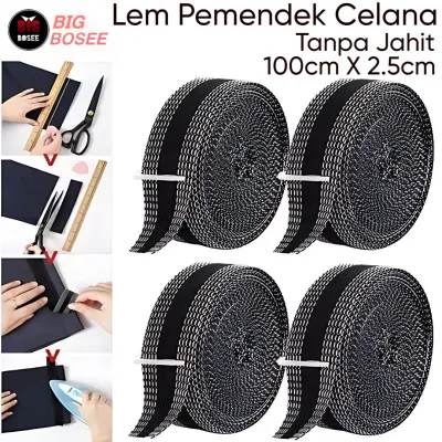 BB7 - Lem Jeans Pemendek Celana Tanpa Jahit 100cm Self Adhesive Pants Perekat Celana Jeans Instant