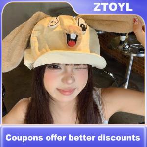 【ZTOYL】 Cute Cartoon Long Ear Rabbit Octagonal Painter Hat For Women Girls Autumn Winter Casual Versatile Beret Gifts