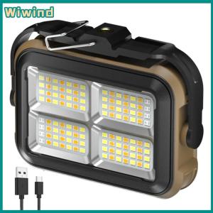 ไฟทำงานพลังงานแสงอาทิตย์ ไฟทำงานแบบพกพา ชาร์จ USB ไฟฉุกเฉิน Worklight IPX4 กันน้ำ Mobile Power Bank สำหรับไฟฟ้าดับ