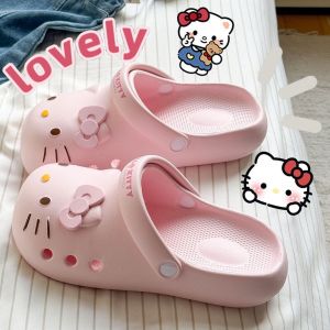 [Free Shipping] EVA Cartoon Hello Breathable Soft-Soled Clogs 2026 New Style Indoor And Outdoor Slippers Non-Slip Cute