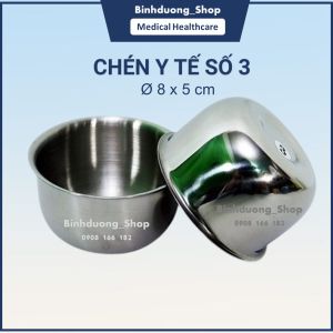Chén inox số 3 chum đựng dụng cụ sơ cứu inox
