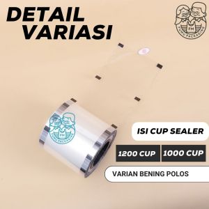 Plastik Lid Cup Sealer Per Roll  Tutup Gelas  Seal Cup Real isi 1200 Gelas CUP SEALER ALL OZ
