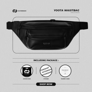 Yoota Waistbag Slingbag Waterproof Tas Pinggang Selempang Ringan Pria Wanita | Paket Kado Special