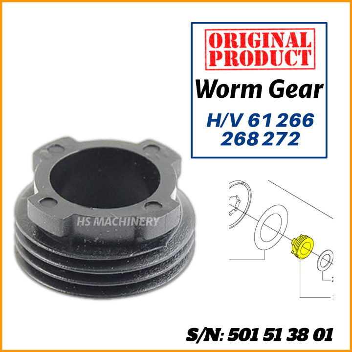 thumbnail image 2 of Worm Gear Oil Pump Oiler For Husqvarna 61 66 266 268 272 272XP Chainsaws – Replacement Part 2 of 5