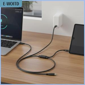 【E-WOITD】 USB C Cable Splitter Type C 1 To 2 Extension Cable Wire For PC Phone Tablet 15W 3A Power Adapter Cord Charging Converter Line