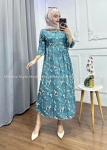 Miranda Midi Dress / Dress Polos / Dress Wanita Busui Friendly
