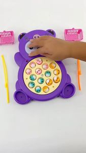 Kuromi Electric Fishing Game Set  Music Early Learning  360° Rotating  Kids Educational Toy
