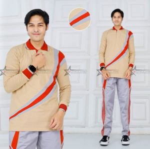 Training Olahraga Pria Kaos krah/Atasan dan Setelan Cowok bahan katun /seragam olahraga motif terbaru