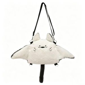 DOWNA Đồ chơi nhồi bông Ba lô Cá đuối Manta Dễ thương Túi xách Kawaii Mềm mại xù xì Túi đeo vai Dành cho các cô gái và phụ nữ